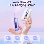 Joyroom Colorful Series Mini Power Bank with Dual Cables 10000mAh / 12W