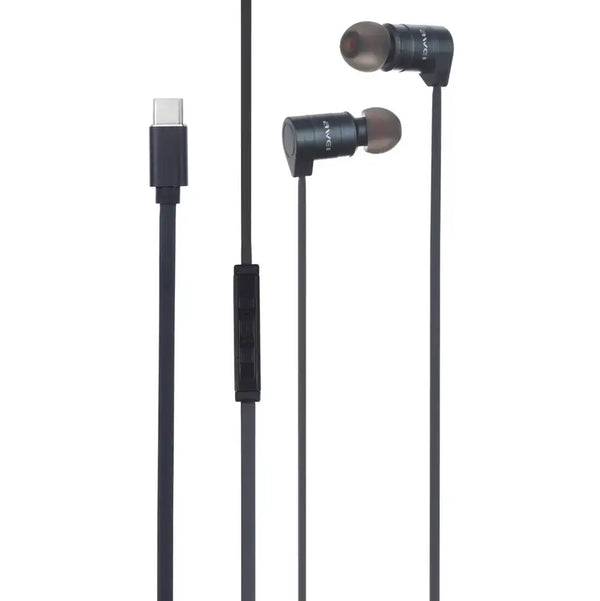 Awei Type-C Wired Earphones with Mic | Stereo Hi-Fi Sound