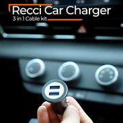 Recci 3 in 1 USB Cable & Car Charger Kit - iCase Stores