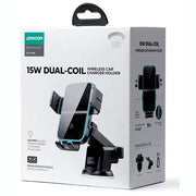 Joyroom Dual-Coil Wireless Car Charger Holder 15W