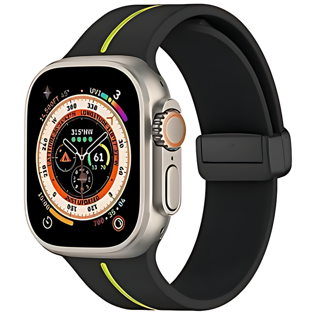 Premium Silicone Band with Magnetic Buckle for Apple Watch