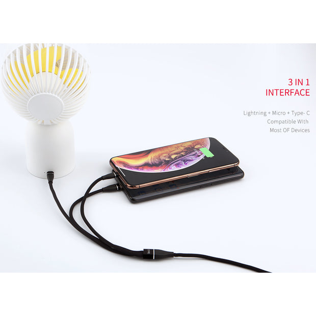 Recci 3 In 1 Fast Charging Cable 120cm