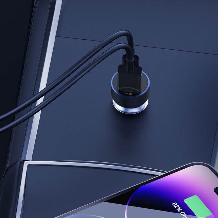 Recci Transparent Car Charger With Digital Display 50W - iCase Stores