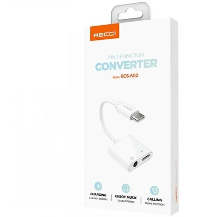 Recci Hub Converter Cable  Fast Charging 2.1A / 10cm - iCase Stores