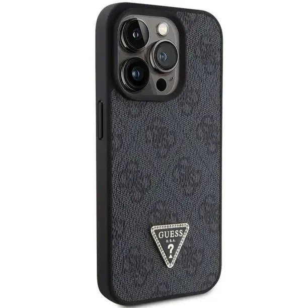 Guess PU Leather Case With 4G Triangle Strass & Triangle Logo - iCase Stores