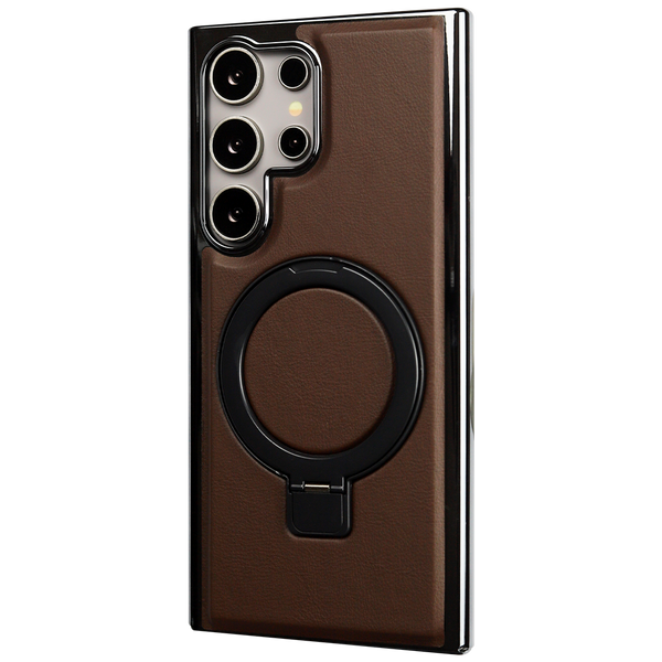 Leather Magnetic Kickstand Case for Samsung