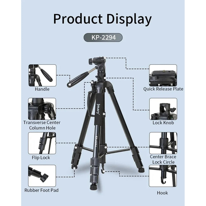 Jmary Rotatable Center Column Aluminum Alloy Stand Axis Horizontal Monopod Tripod for DSLR Camera - iCase Stores
