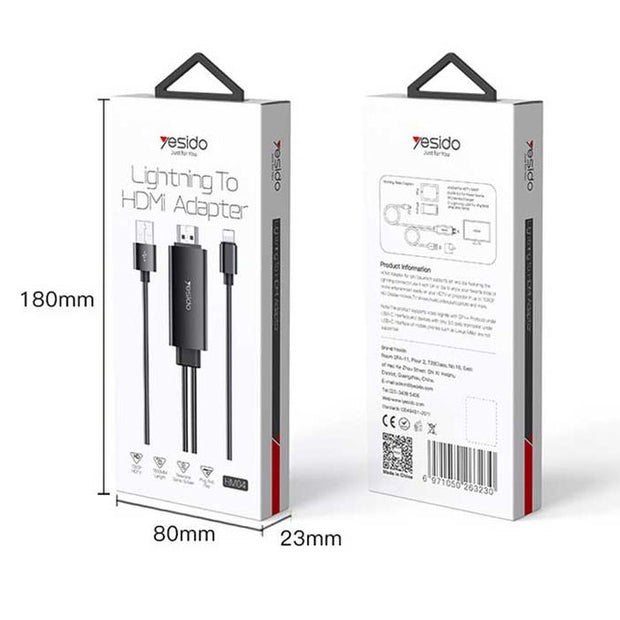 Yesido Lightning to HDMI Adapter 1.8M