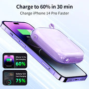 Joyroom Jelly Series Mini Transparent Power Bank With Bulit-in Lightning Cable 10000mAh / 12W