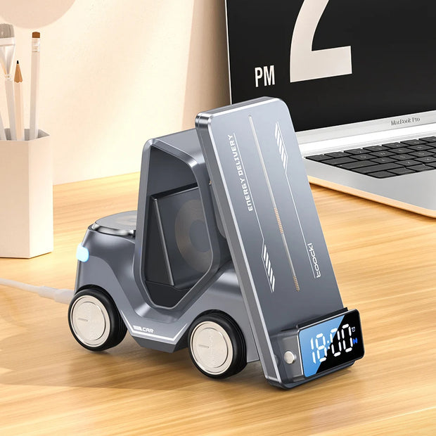 Toocki 5 In 1 Multifunctional Wireless Charging With Alarm Clock