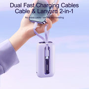 Joyroom Power Bank with 2 Built-in Lightning & Type-C Cables 22.5W 10000mAh
