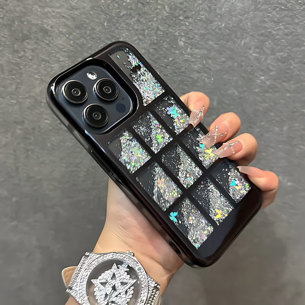 Luxury Plating Glitter Quicksand Diamond Lattice Case