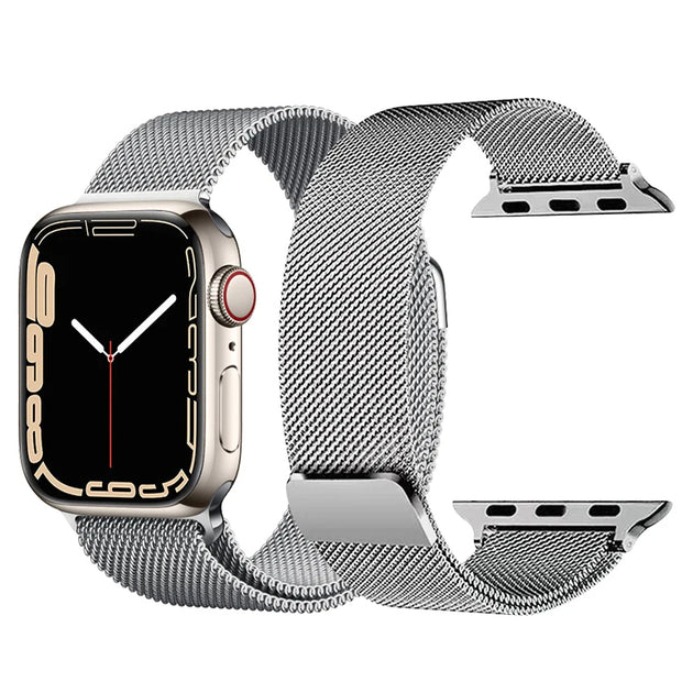 Stainless Steel Strap Band with Magnetic Closure for Apple Watch - iCase Stores