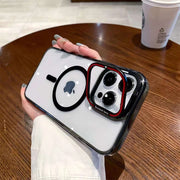 Transparent Magnetic Phone Case With Holder