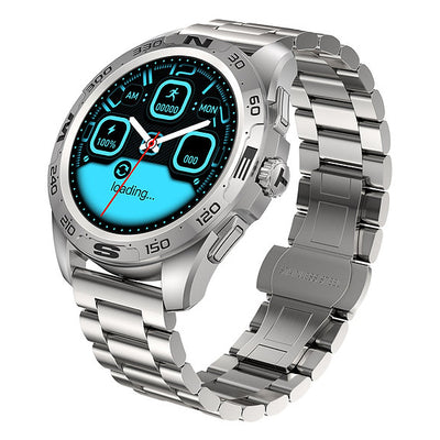 Smart Watch Haino Teko Germany Smart Watch Stainless Steel Bluetooth Call Music Sports Health Heart Monitoring for Android and IOS, Silver, RW23