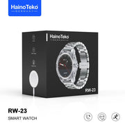 Smart Watch Haino Teko Germany Smart Watch Stainless Steel Bluetooth Call Music Sports Health Heart Monitoring for Android and IOS, Silver, RW23 - iCase Stores