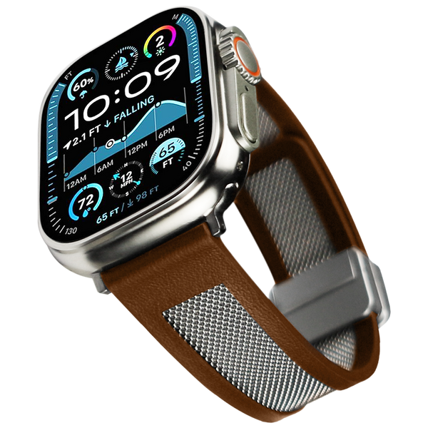 Premium Leather Mesh Band for Apple Watch