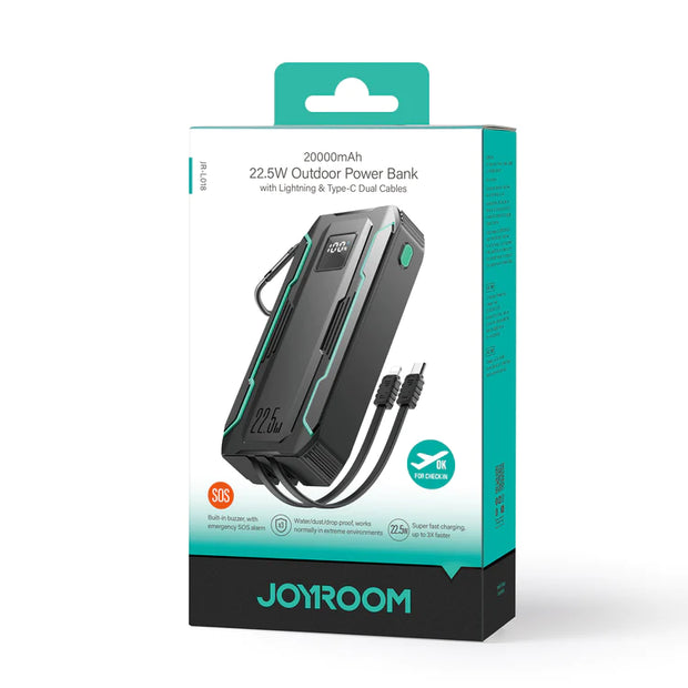 Joyroom Power Bank 2 In 1 Cables With SOS light 20000mAh / 22.5W