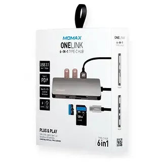 Momax One Link 6-In-1 Type-C Hub