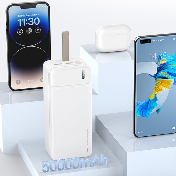 Recci Large Capacity Power Bank with Dual USB Output 50000mAh - iCase Stores