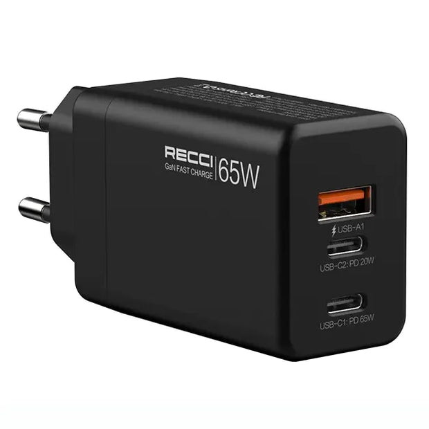 Recci GaN Fast Charger With 3 Port Output 56W