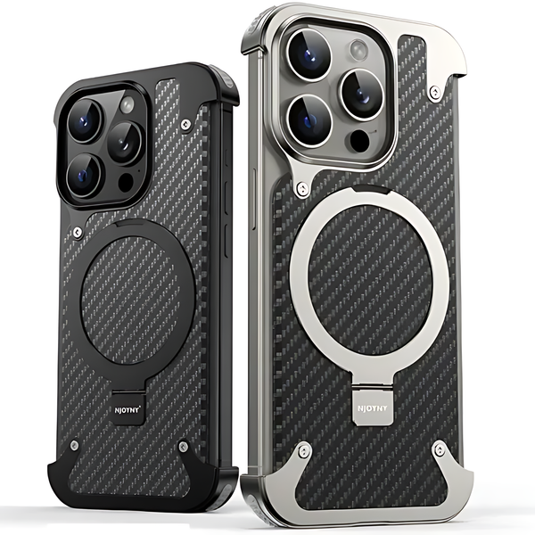 Magnetic Aluminum Holder Carbon Fiber Frameless Case