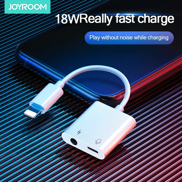 Joyroom Lightning to 3.5mm + Lightning Adapter (Support Calls) - iCase Stores