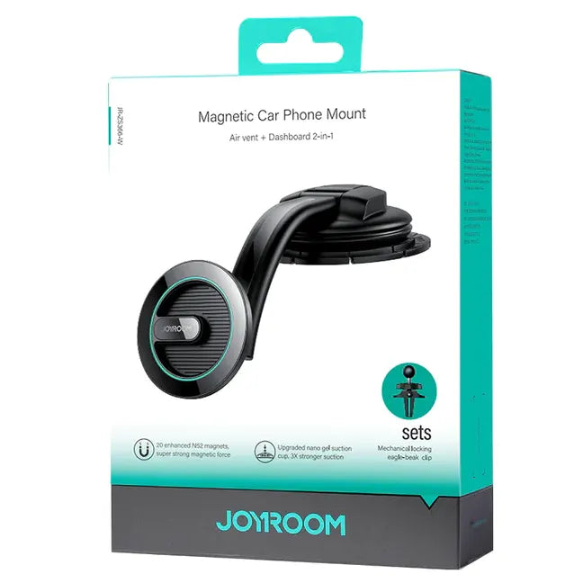 Joyroom 2-In-1 Dashboard & Air Vent Magnetic Car Phone Mount Kit - iCase Stores