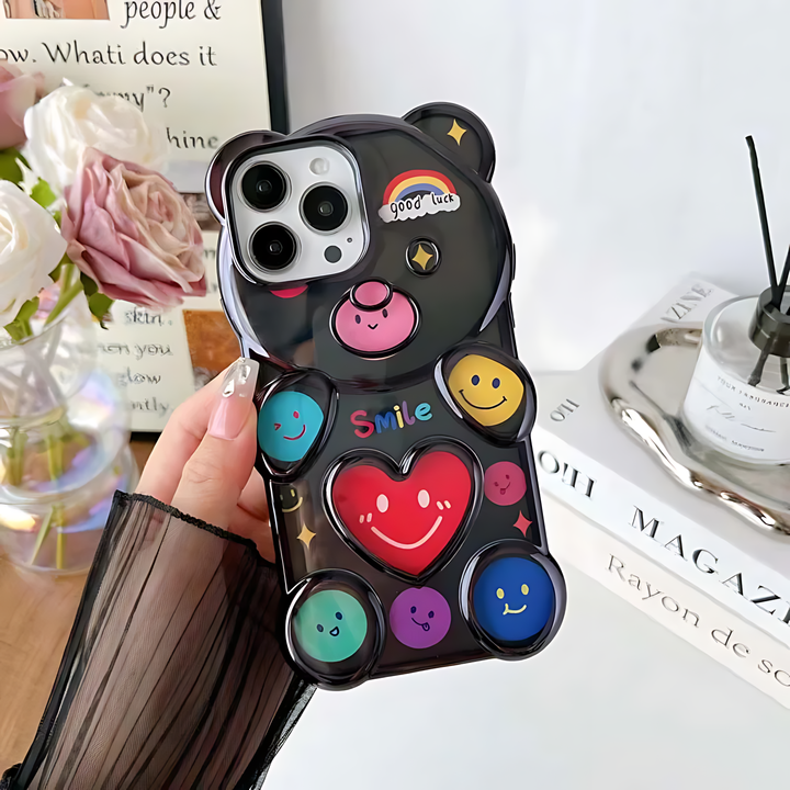 Electroplating Edge Love Heart Bear Case - iCase Stores