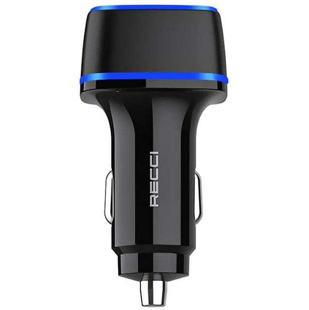 Recci Car Charge Kit (With Lightning Cable) Led Light 2.4A