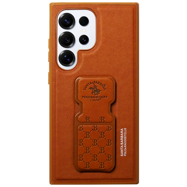 Santa Barbara Leather Back With Stand Case For Samsung