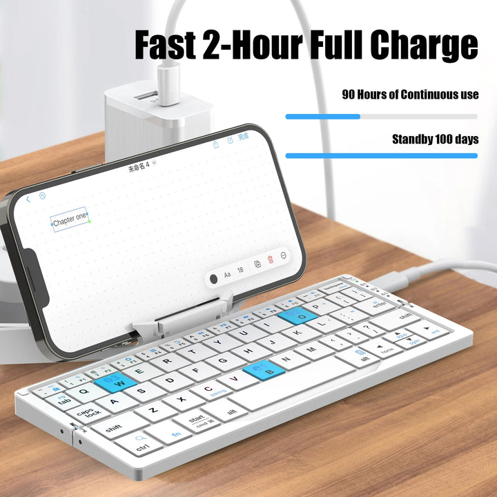 Mini Foldable Rechargeable Bluetooth Keyboard - iCase Stores