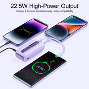 Joyroom Power Bank with 2 Built-in Lightning & Type-C Cables 22.5W 10000mAh