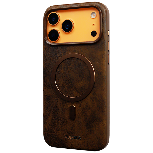 Puloka Luxury MagSafe Leather Case for iPhone 17 Pro Max