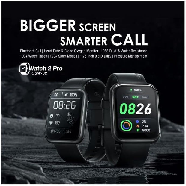Oraimo Watch 2 Pro OSW-32 Fitness Watch, BT Call Quickly Reply Health Monitor Smart Watch - iCase Stores