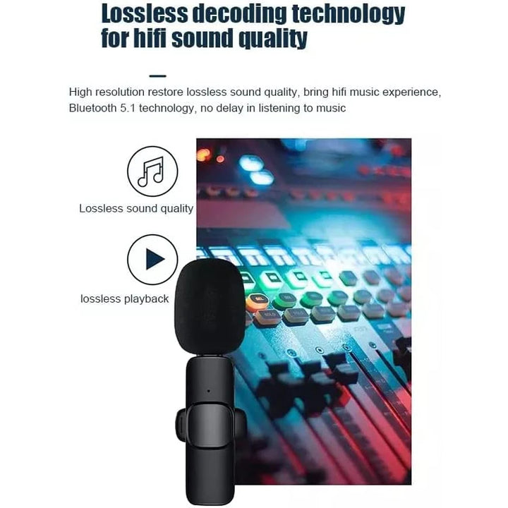 Wireless Collar Microphone Lapel Lavalier Omnidirectional Mic Plug & Play Mike - iCase Stores