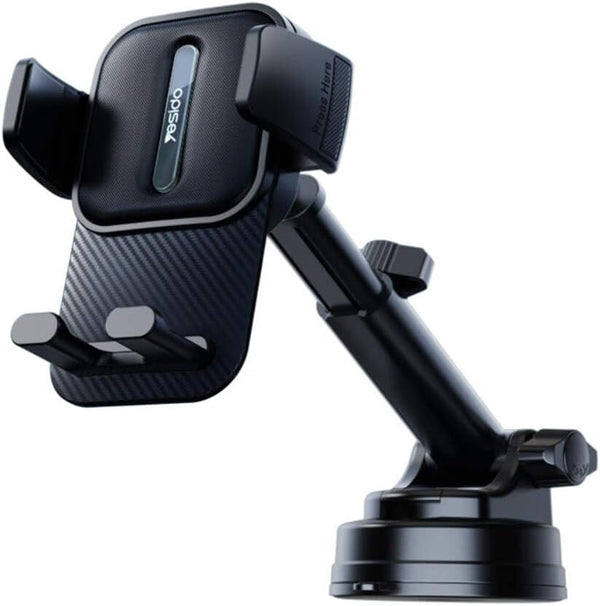 Yesido C174 Adjustable Suction Cup Car Phone Holder with Long Arm and Secure Clamp Grip