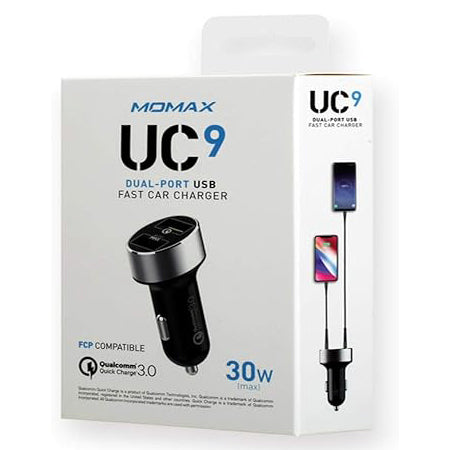 Momax Dual USB Output Car Fast Charger - iCase Stores