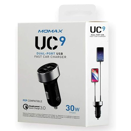 Momax Dual USB Output Car Fast Charger