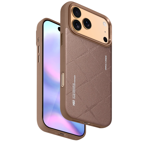 Luxury Leather Texture Protective with Camera Guard Case