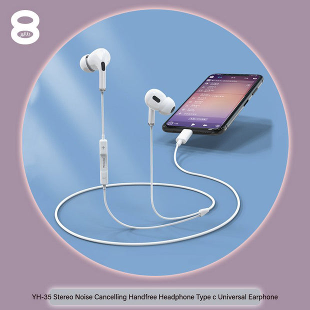 Yesido Type-C Noise Cancelling Sensitivity Wired Sport
