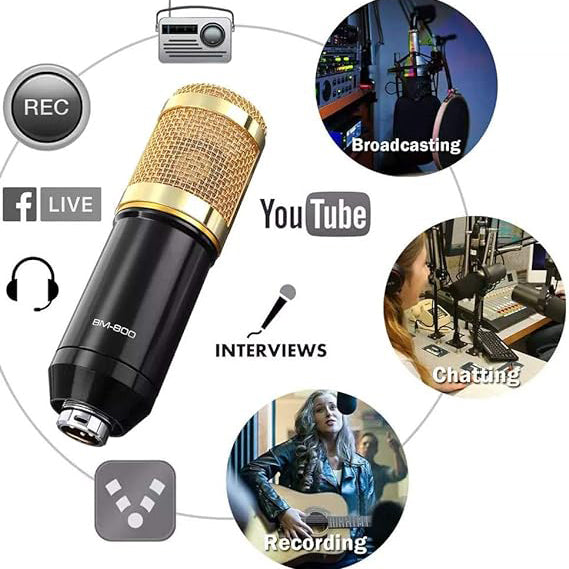 Professional Studio Broadcasting Recording Condenser Microphone Set - iCase Stores