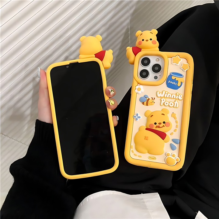 Cartoon Three-dimensional Disney Winnie The Pooh Phone Case - iCase Stores
