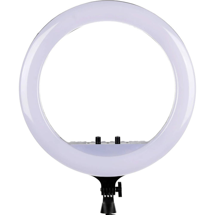 Live Stream Led Soft Ring Light 45 cm 360 Degree Rotating 2700K-6500K With 3 Mobile Holder, Remote Control And 2.1 Meter Stand - iCase Stores