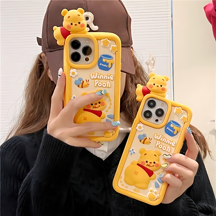 Cartoon Three-dimensional Disney Winnie The Pooh Phone Case - iCase Stores