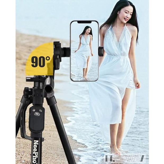 NeePho Extendable Handheld Stabilize Stand Selfie Stick Wired Remote Shutter Multifunction Tripod