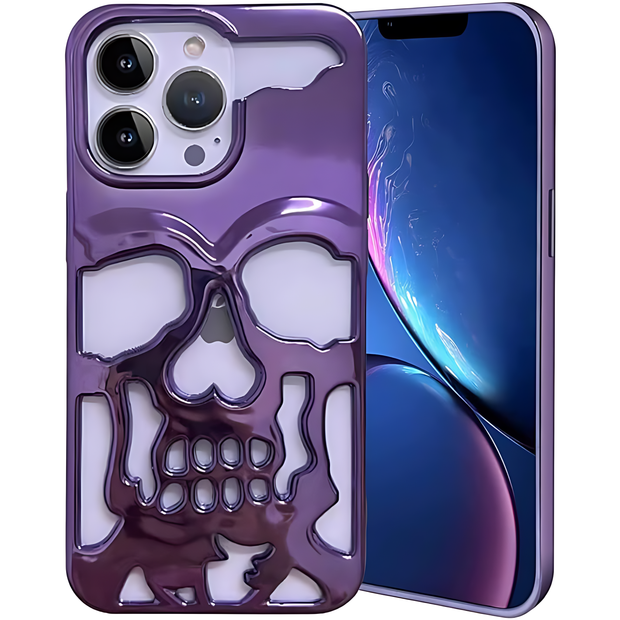 Luxury Plating Skull Phone Case