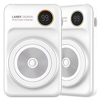 Lanex Wireless Power Bank With Built In 2 Cables 10000mAh
