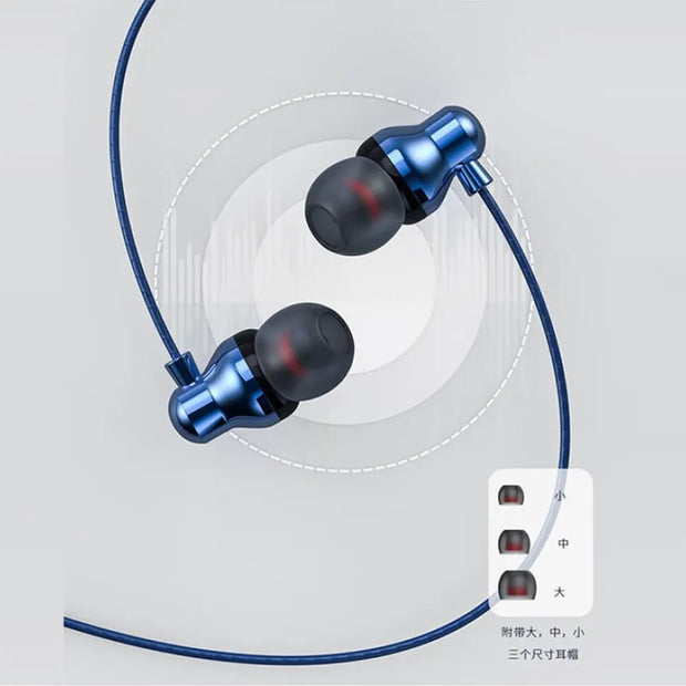 Recci Metal Wired Earphone Sound High-Level 3.5mm - iCase Stores