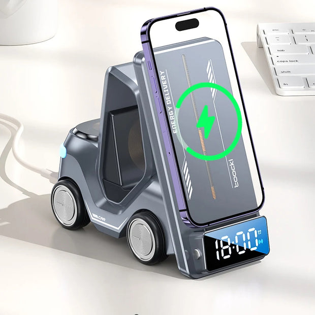 Toocki 5 In 1 Multifunctional Wireless Charging With Alarm Clock
